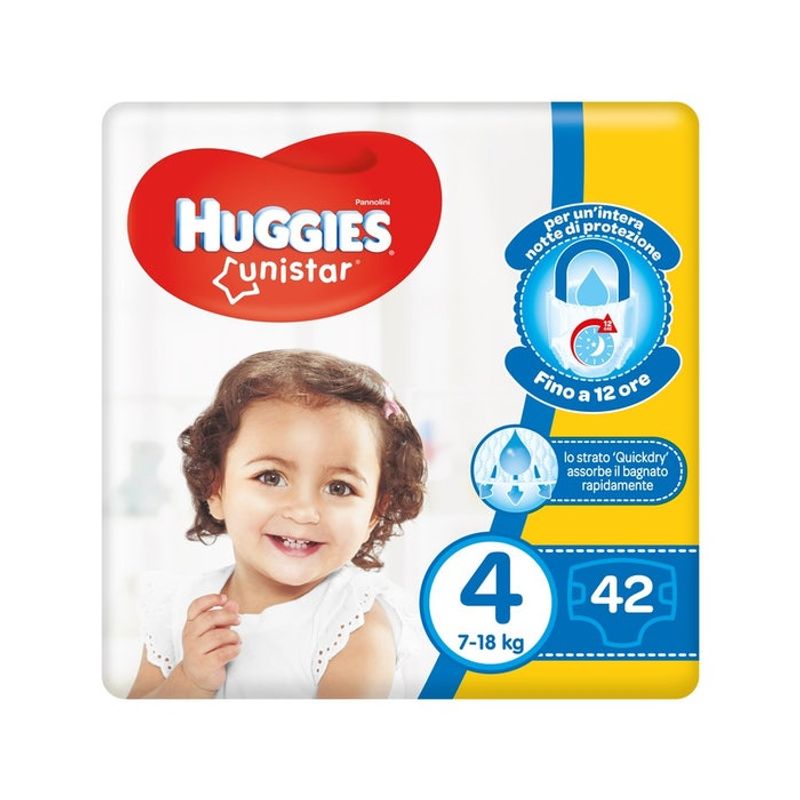 Huggies Unistar Pannolini Taglia 4 Grande 42 Pezzi-1