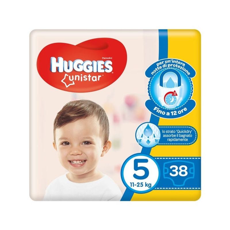 Huggies Unistar Pannolini Taglia 5 Grande 38 Pezzi-1
