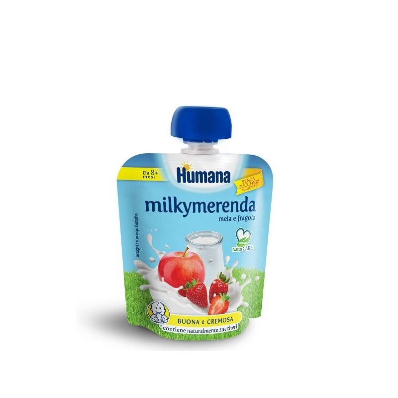 Humana Milkymerenda Mela Fragola 100g 8 Mesi+-1