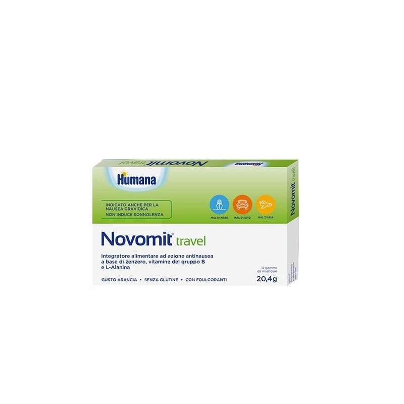 Humana Novomit Travel integratore a base di zenzero 12 Gomme-1