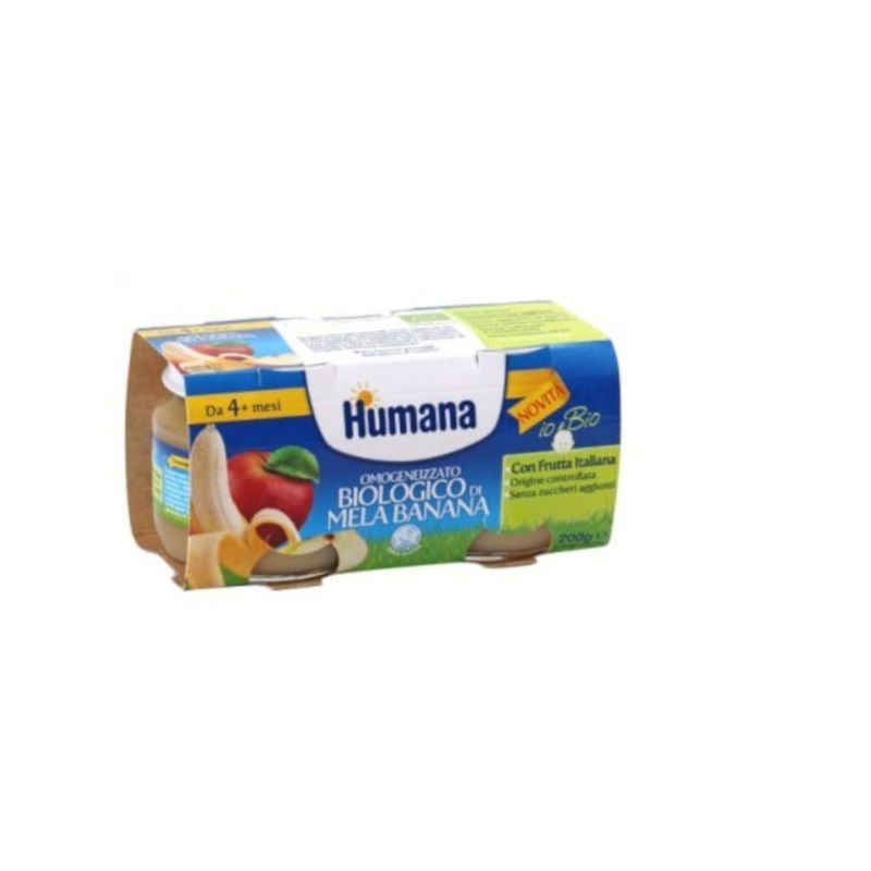 Humana Omogeneizzato Biologico Mela Banana 2X100g-1
