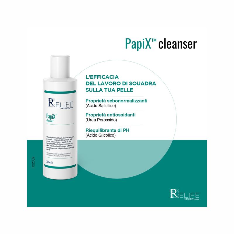 Relife PapiX Cleanser detergente per acne 200ml-2