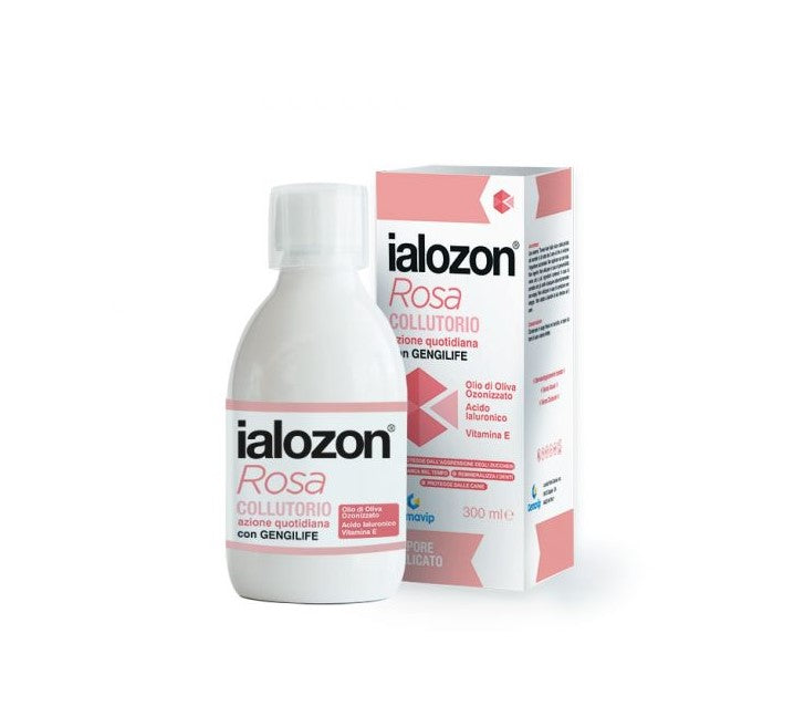 Ialozon Rosa Collutorio per la prevenzione quotidiana del cavo orale di adulti e bambini 300ml-1