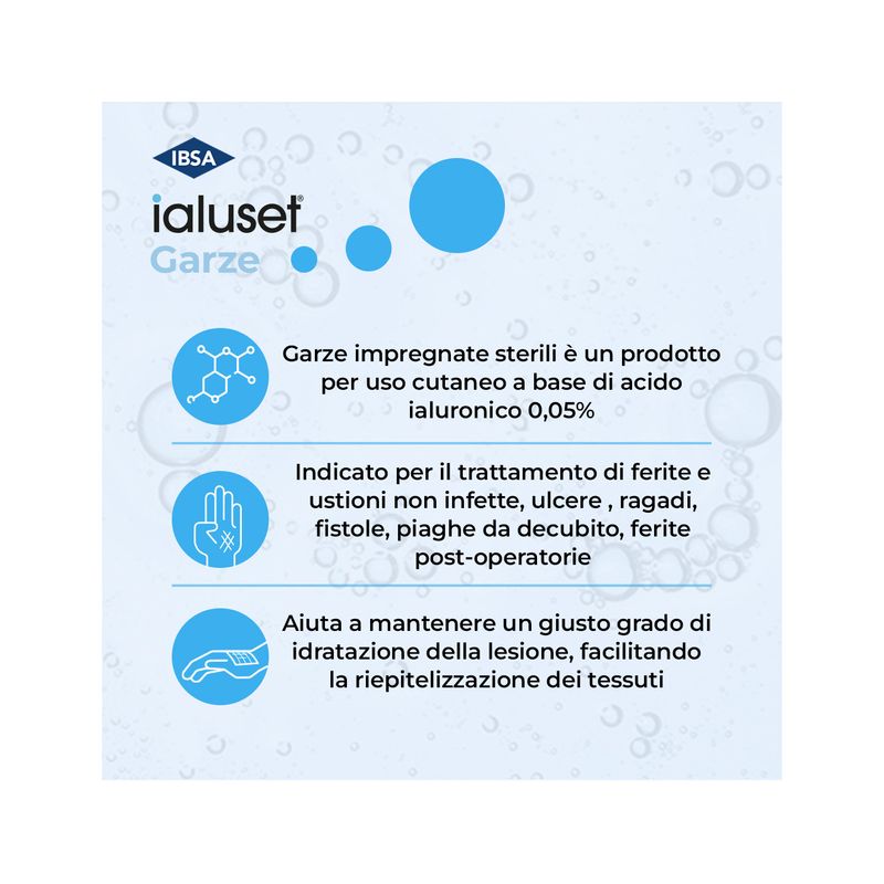 Ialuset garze con acido ialuronico 10 pezzi-2