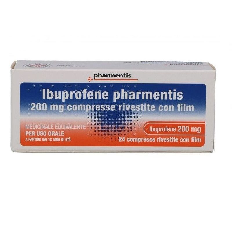 Ibuprofene Pharmentis 200mg 24 compresse rivestite con film-1