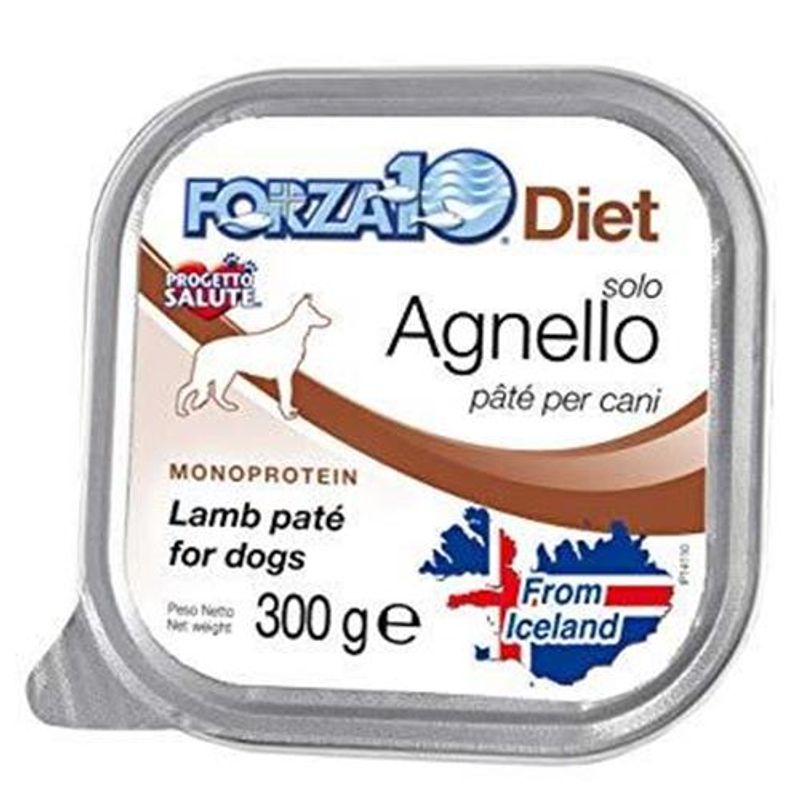Forza10 Diet Iceland Alimento Umido Agnello Per Cani Vaschetta 300g-1