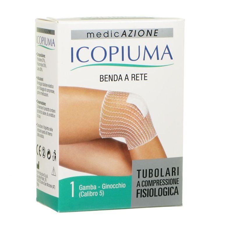 Icopiuma Benda a rete 1 gamba - ginocchio (calibro 5) tubolari a compressione fisiologica-1