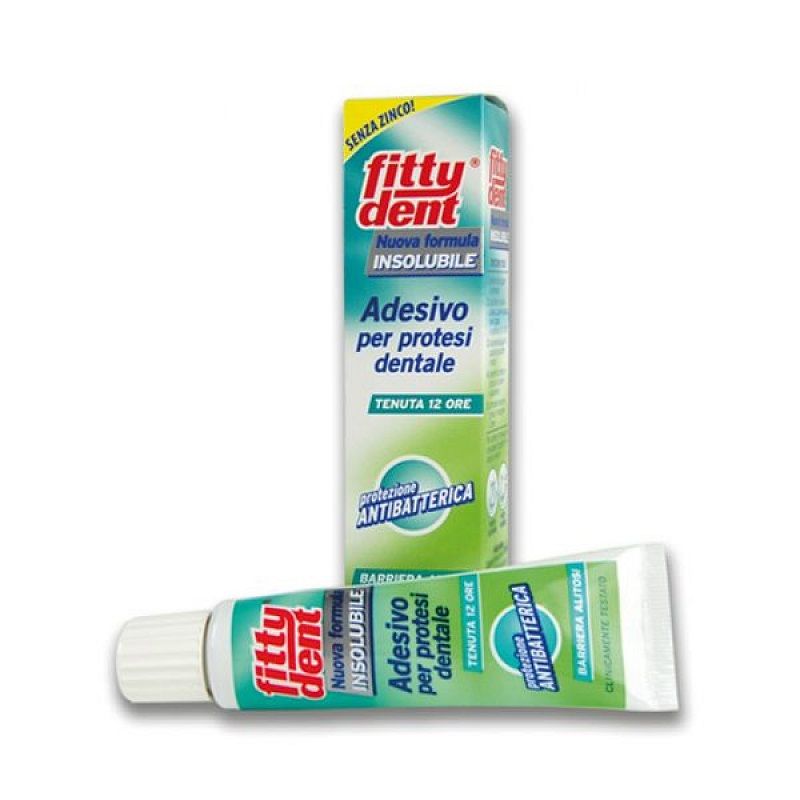 Ideco Fittydent Insolubile pasta adesiva per protesi dentali nuova formula adulti 40g-1
