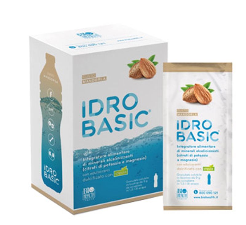 BioHealth Idrobasic integratore alimentare 15 bustine gusto mandorla-1