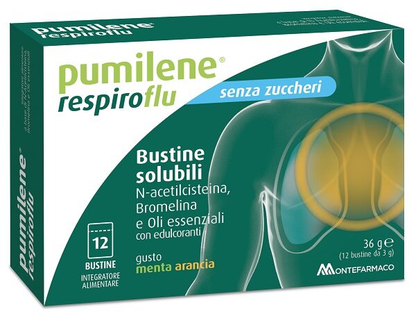 Pumilene Respiroflu Senza Zuccheri 12 Bustine-1