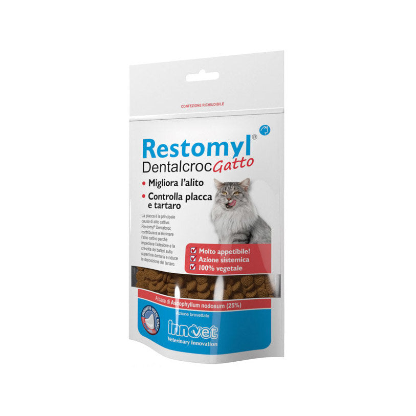Innovet Restomyl Dentalcroc Gatto alitosi placca e tartaro 60gr-2