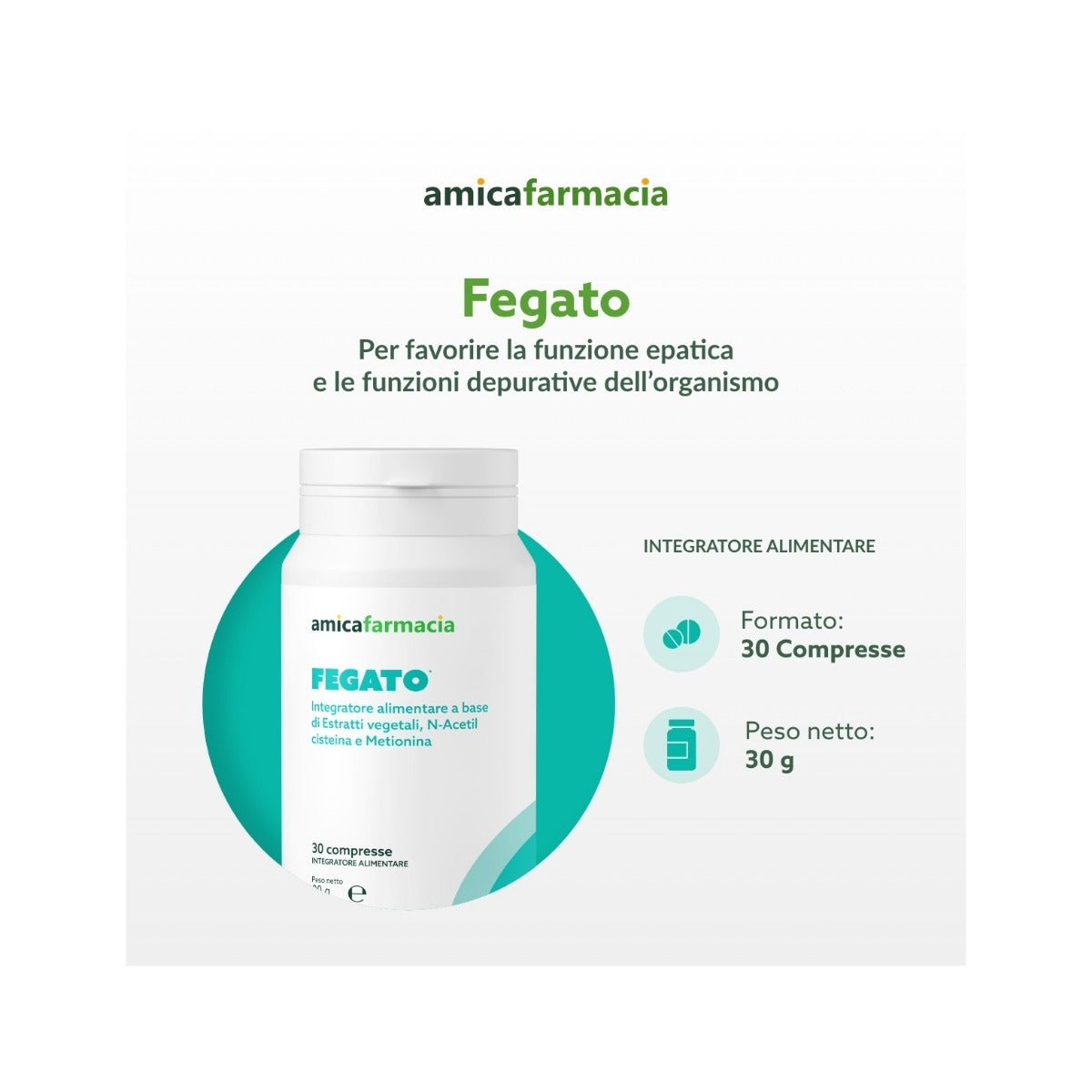 Amicafarmacia Fegato Integratore 30 Compresse-3