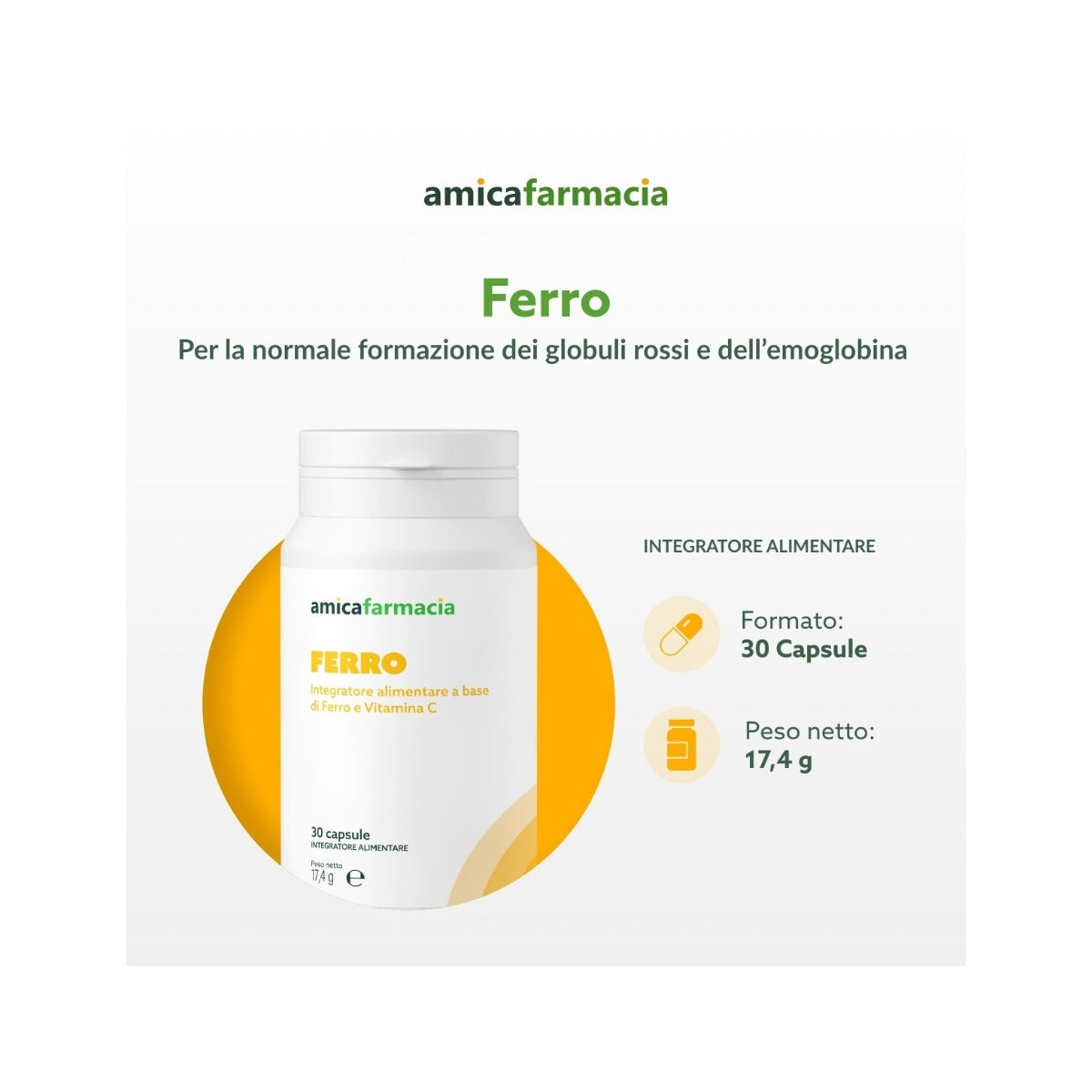 Amicafarmacia Ferro Integratore 30 Capsule-7