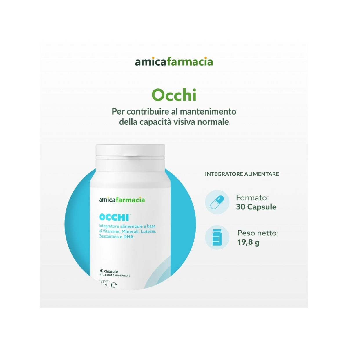 Amicafarmacia Occhi Integratore 30 Capsule-5