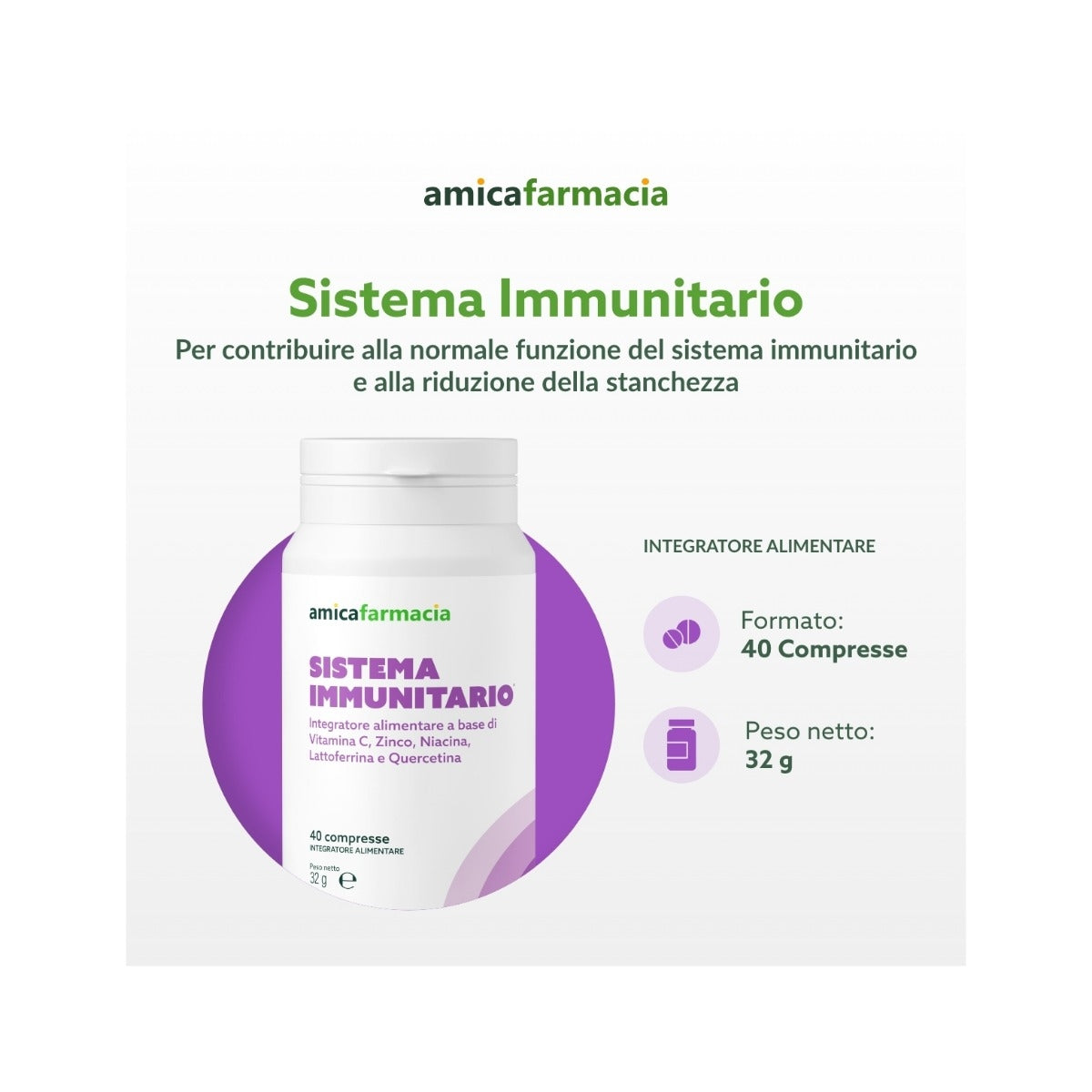Amicafarmacia Sistema Immunitario Integratore 40 Compresse-5