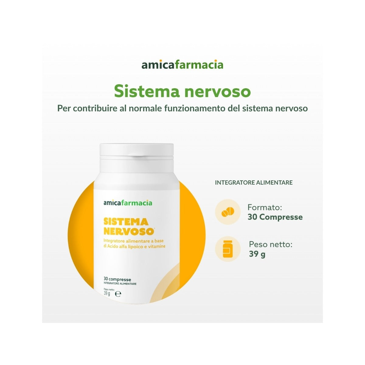 Amicafarmacia Sistema Nervoso Integratore 30 Compresse-5