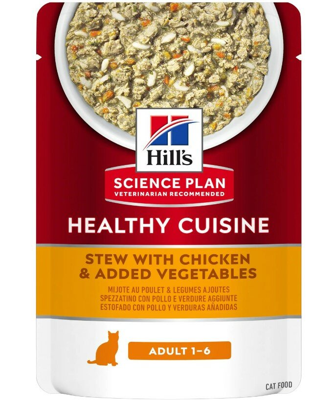 Hill's Science Plan Healty Cuisine Gatto Adult Pollo E Stufato 80gr-1