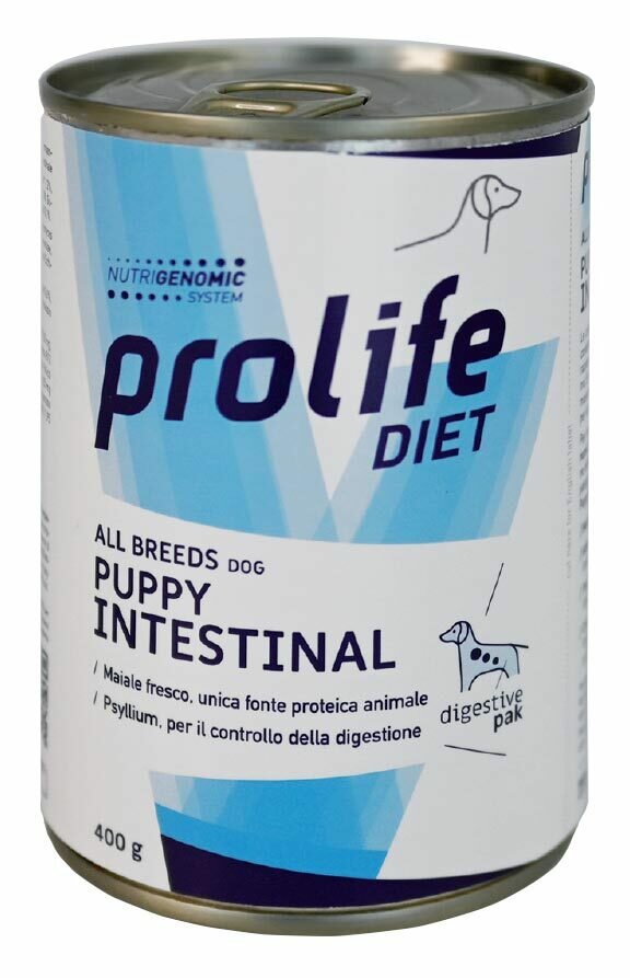 Prolife Dog Diet Intestinal Sensitive Cibo Umido Per Cuccioli All Breeds Lattina 400g-2