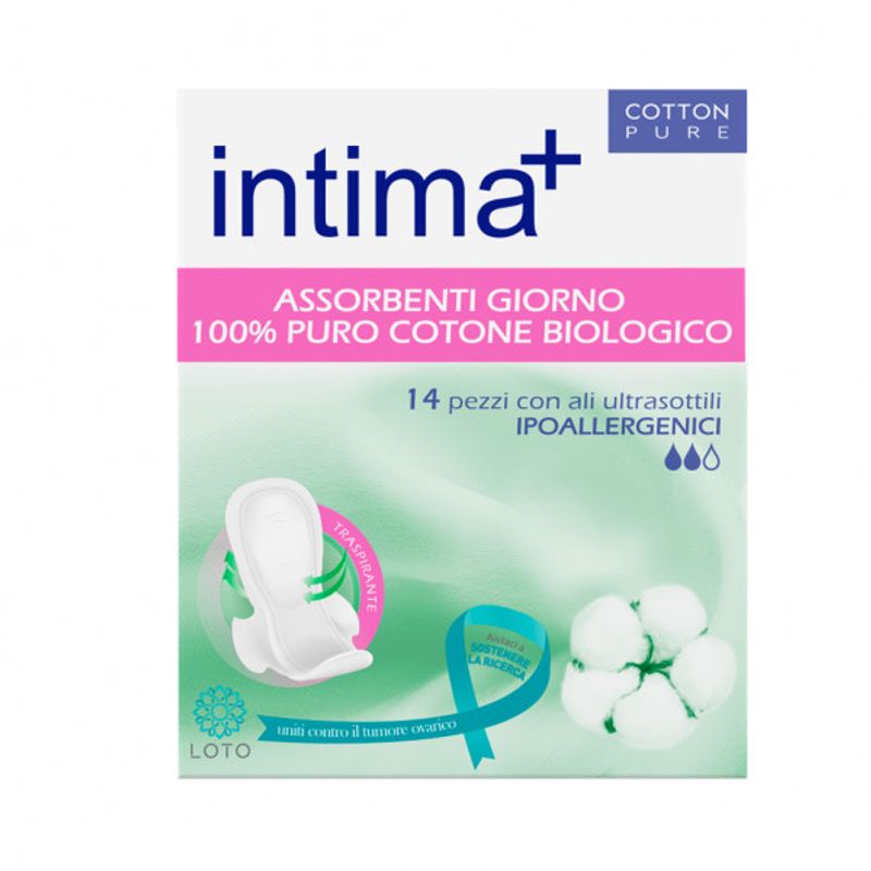 Intima+ Assorbenti In Cotone Giorno Con Ali 14 Pezzi-1