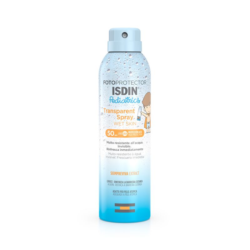 Isdin Fotoprotector Corpo Transparent Spray Wet Skin Pediatrics SPF50 250ml-1