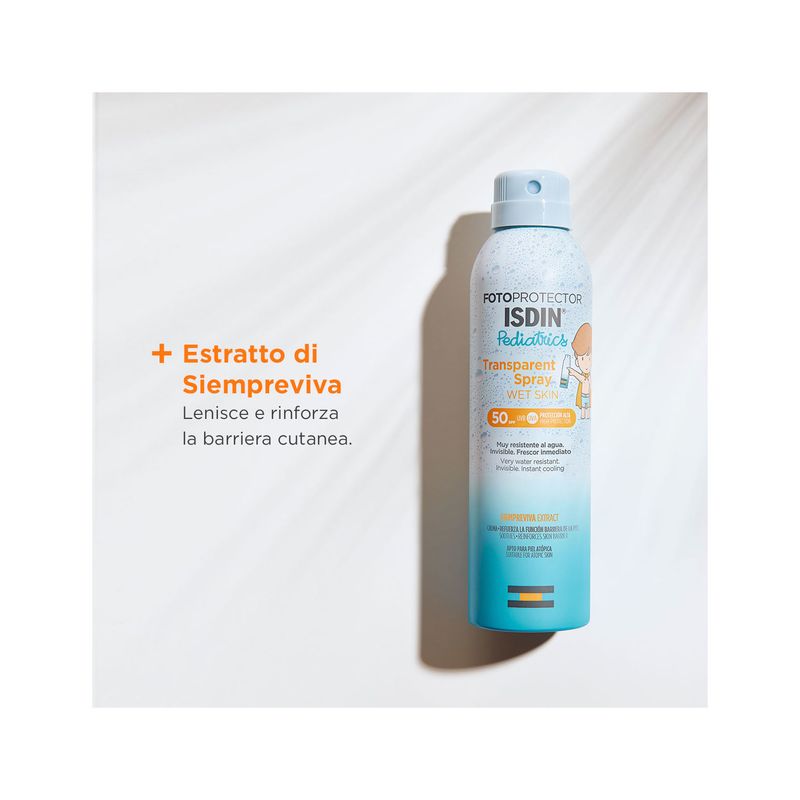 Isdin Fotoprotector Corpo Transparent Spray Wet Skin Pediatrics SPF50 250ml-3