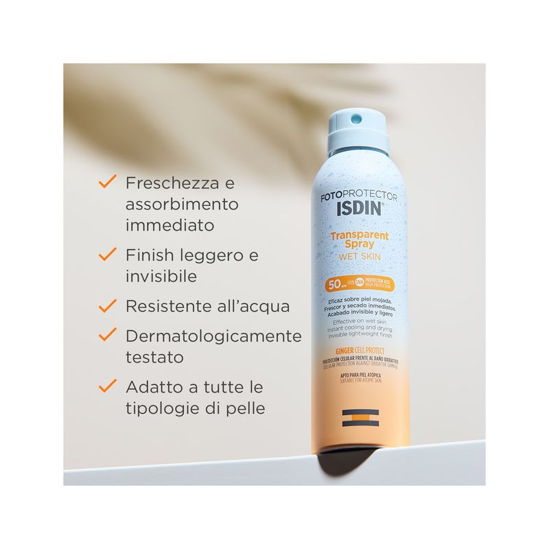 Isdin Fotoprotector Corpo Transparent Wet Skin SPF50 250ml-4