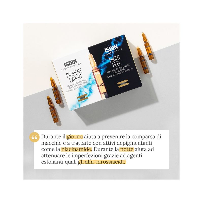 Isdin Isdinceutics Pigment Expert E Night Peel 10 Fiale Giorno + 10 Fiale Notte-7
