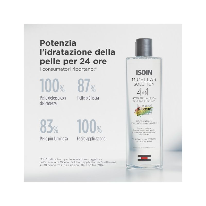 Isdin Micellar Solution Detersione Idratante Viso 400ml-3
