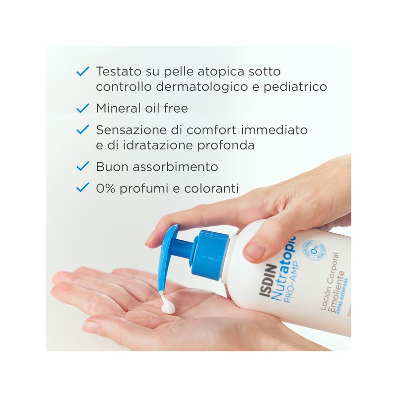 Isdin Nutratopic PRO-AMP Lozione Emolliente Pelle Atopica 400ml-4