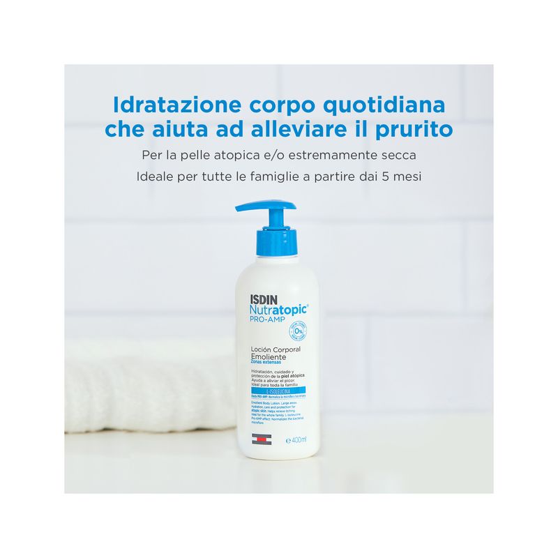 Isdin Nutratopic PRO-AMP Lozione Emolliente Pelle Atopica 400ml-5