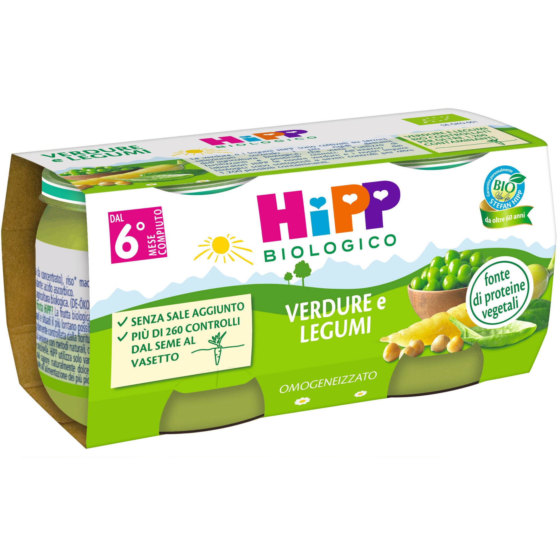 Hipp Biologico Verdure e Legumi 2x80g-2