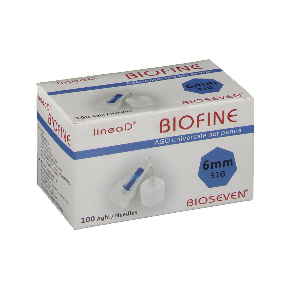 Linea D Biofine Ago Per Penna Insulina G31 6mm 100 Pezzi-2