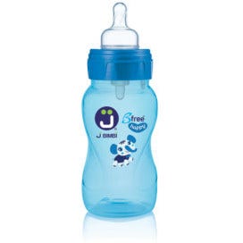 J Bimbi B Free Me Blu Biberon Polipropilene Tettarella Silicone 260ml 0 Mesi+-1