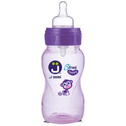J Bimbi B Free Me Viola Biberon Polipropilene Tettarella Silicone 260ml 0 Mesi+-1