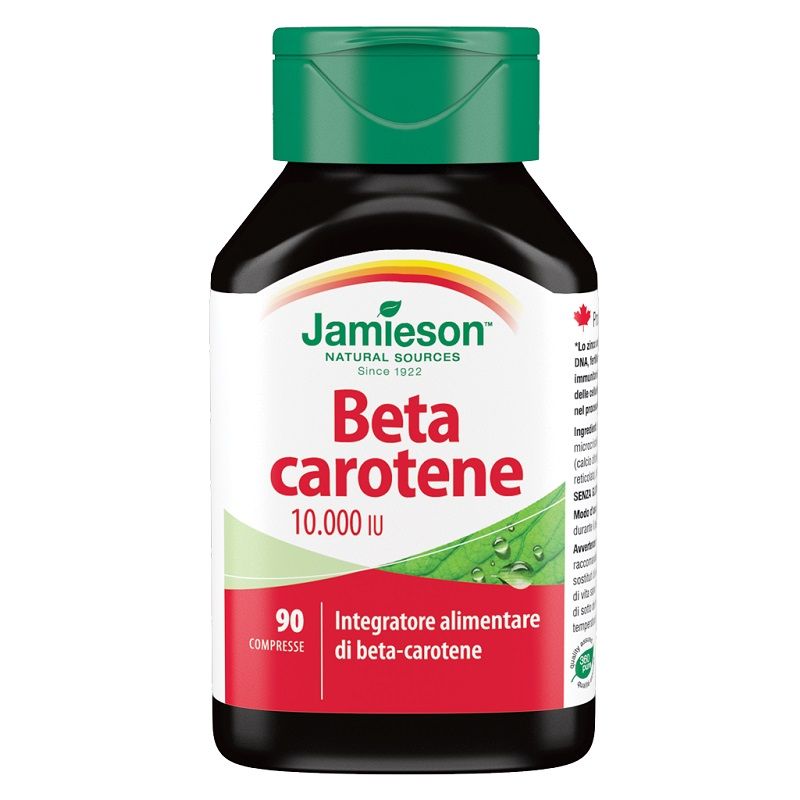 Jamieson Beta Carotene 10000 IU integratore per la pelle 90 compresse-1