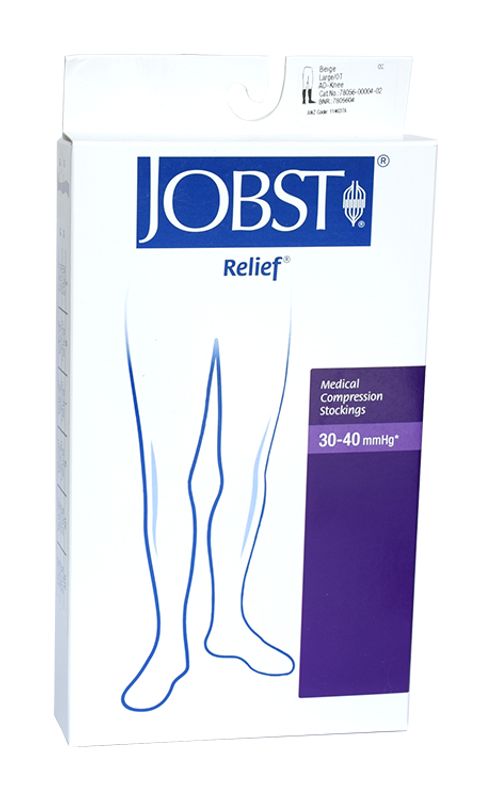 Jobst Relief Gambaletto A Compressione Punta Aperta Unisex  Taglia L Colore Beige 1 Paio-1