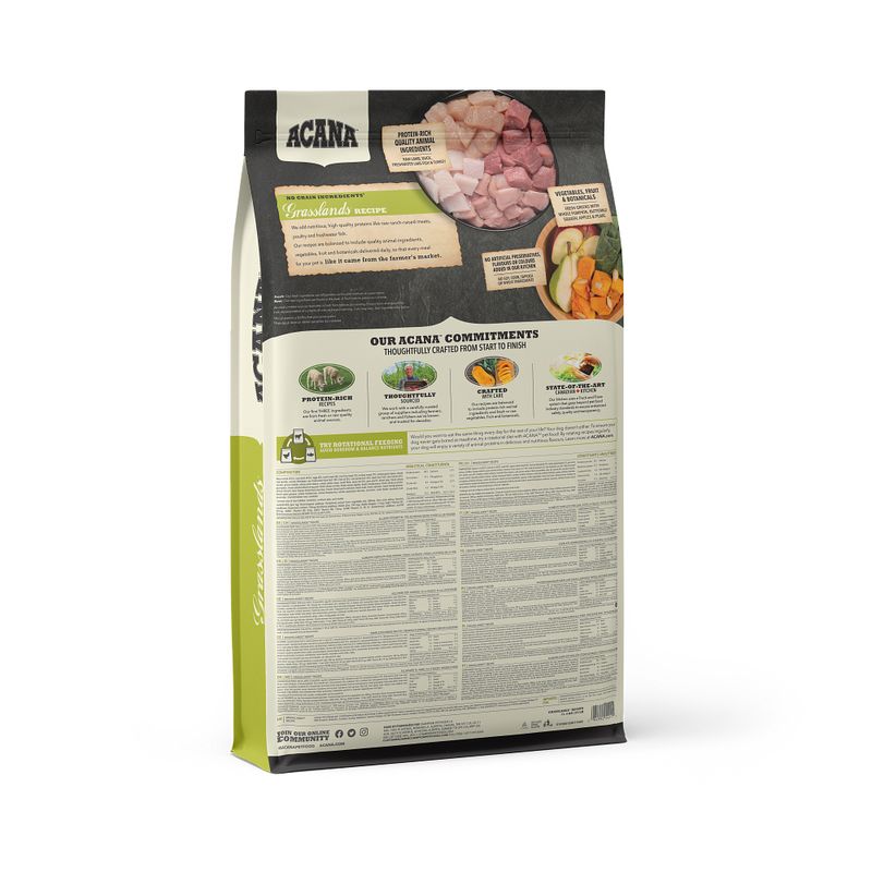 Acana Cane Grasslands Regionals 25 Crocchette Agnello E Anatra Sacco 11,4kg-2