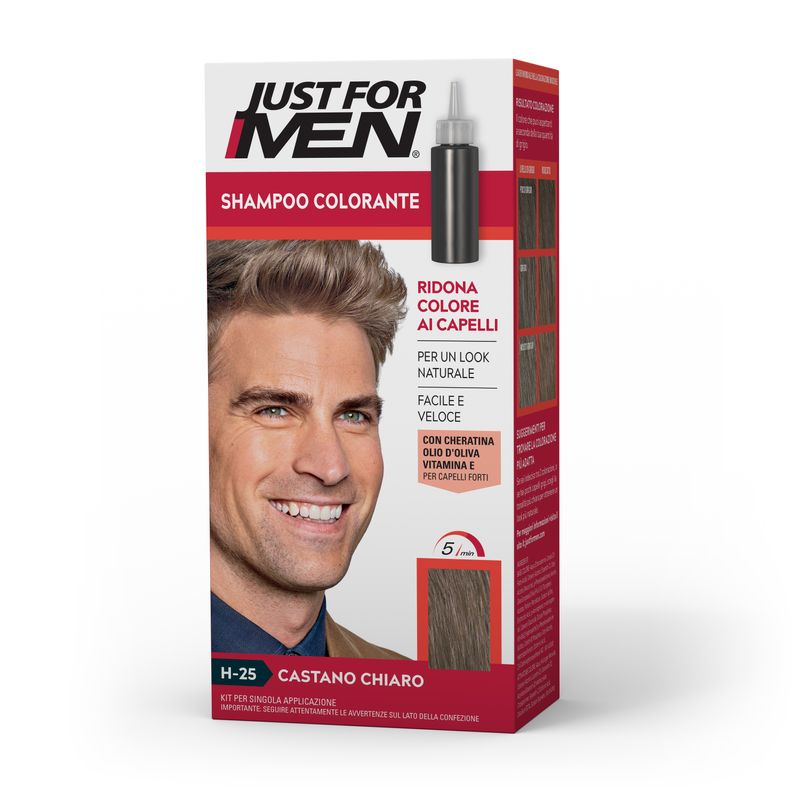 Just For Men Tinta per Capelli Uomo Castano Chiaro 30ml-1