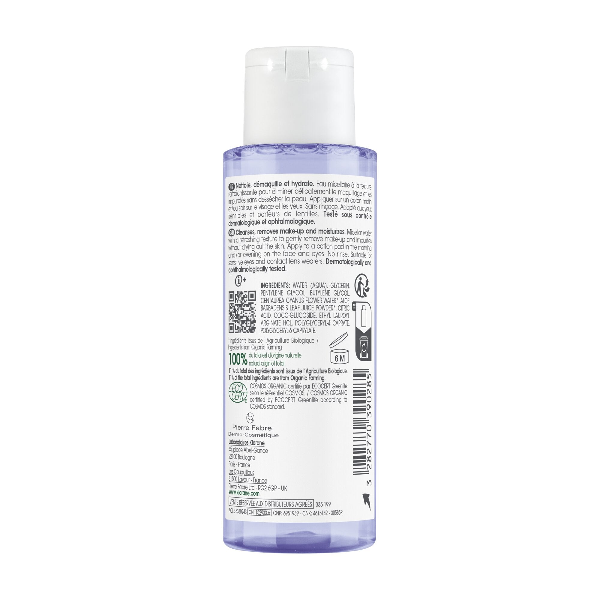 Klorane Acqua Micellare Fiordaliso Bio 100ml-2