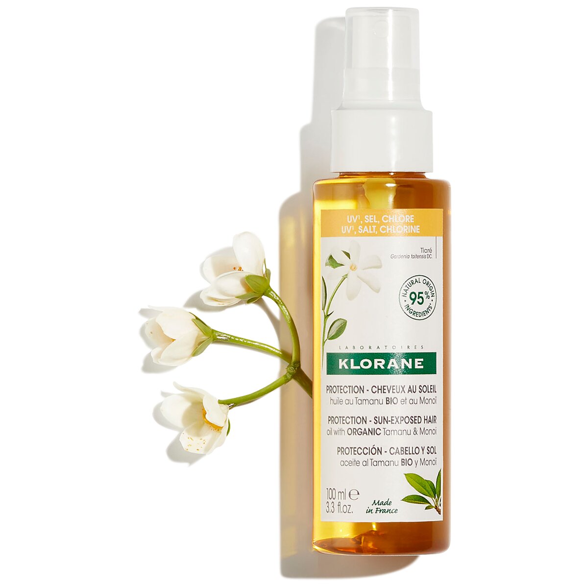 Klorane Olio Solare per Capelli al Tamanu Bio e Monoï 100ml-2