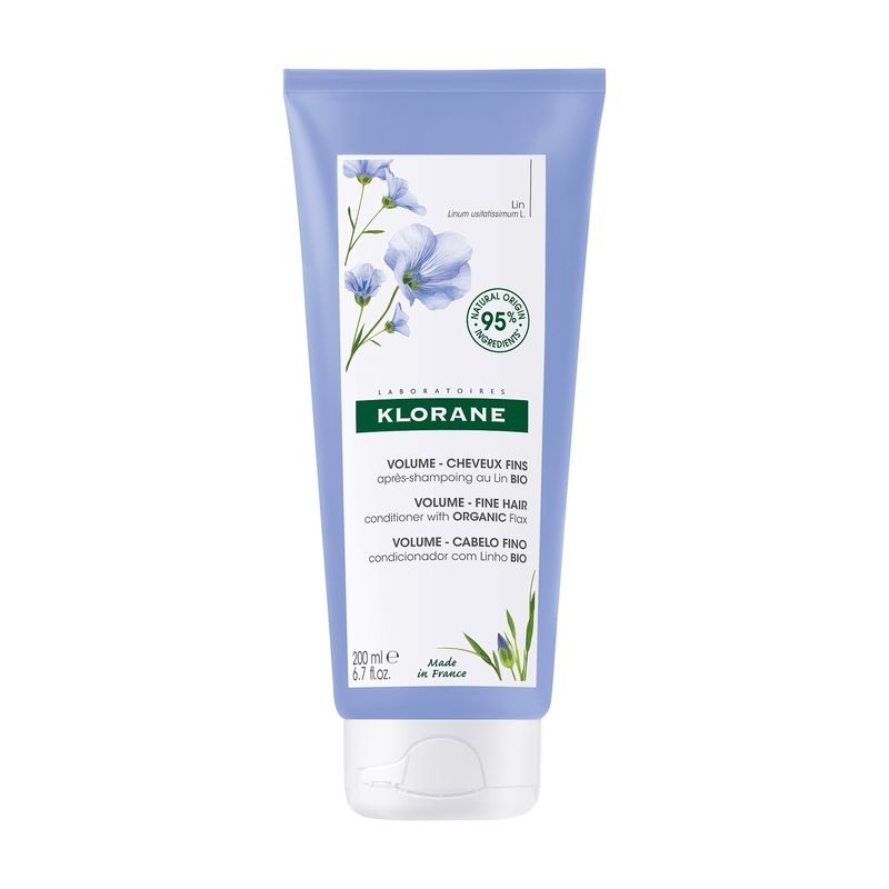 Klorane Balsamo dopo shampoo alle fibre di Lino BIO capelli sottili 200ml-3