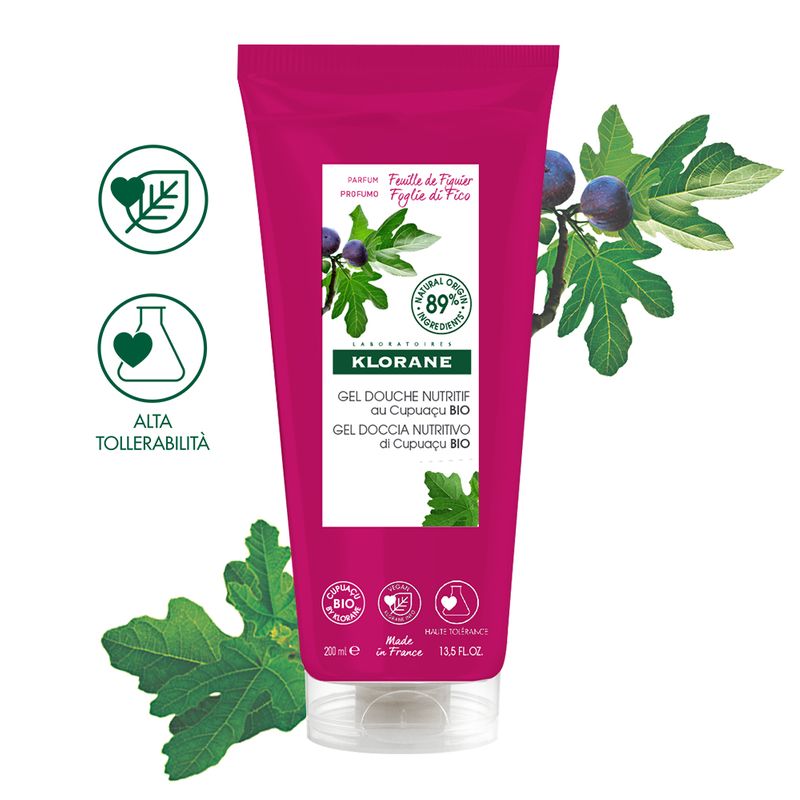 Klorane Gel doccia nutritivo al burro di Cupuacu BIO Profumazione FOGLIE DI FICO 200ml-1