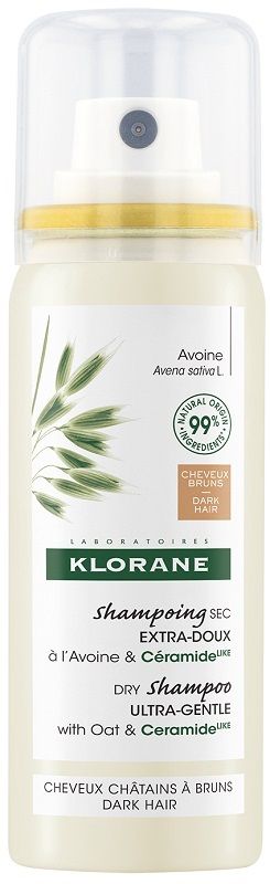 Klorane Shampoo Secco Avena Naturale Extra Delicato Capelli Scuri 50ml-1