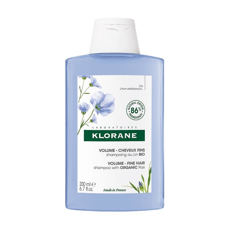Klorane Shampoo alle fibre di Lino BIO capelli fini e sottili 200ml-1
