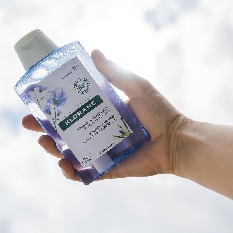 Klorane Shampoo alle fibre di Lino BIO capelli fini e sottili 200ml-3