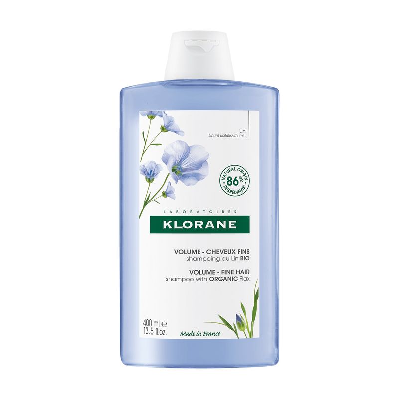 Klorane Shampoo alle fibre di Lino BIO capelli fini e sottili 400ml-1