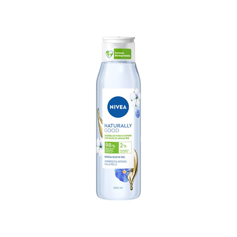 Nivea Naturally Good Doccia Olio Fiori Di Cotone 300ml-1