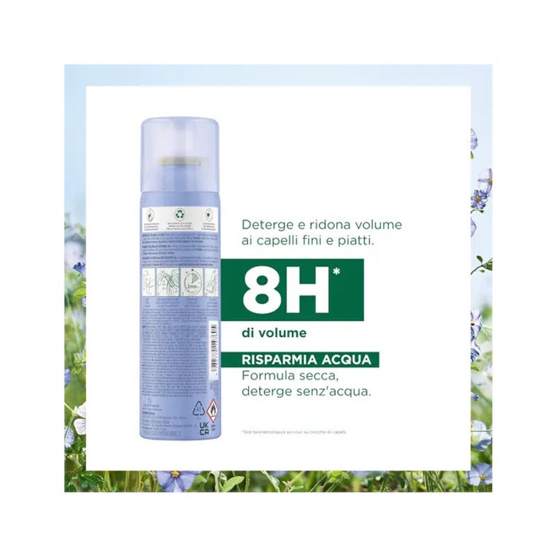 Klorane Shampoo Secco Volume al Lino Bio 150ml-4