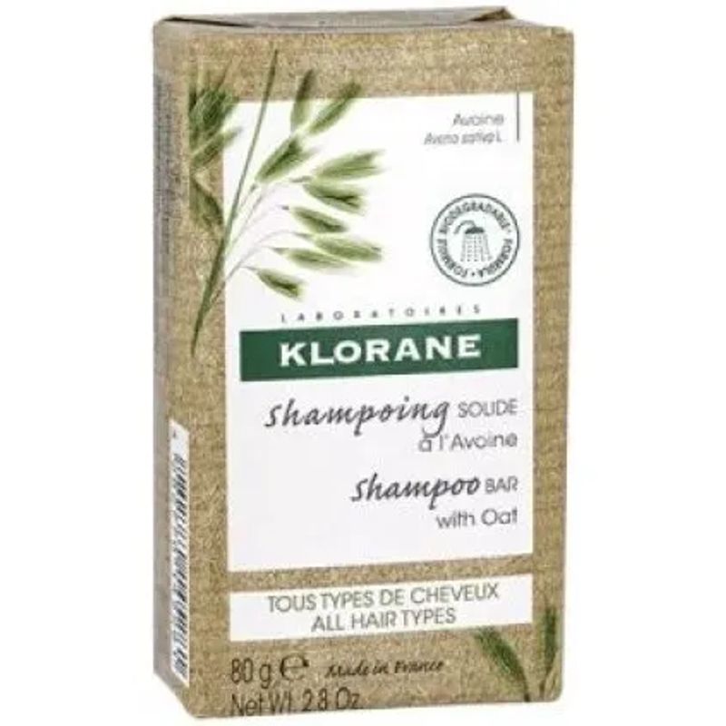 Klorane Shampoo solido all'Avena tutti i tipi di capelli 80g-1
