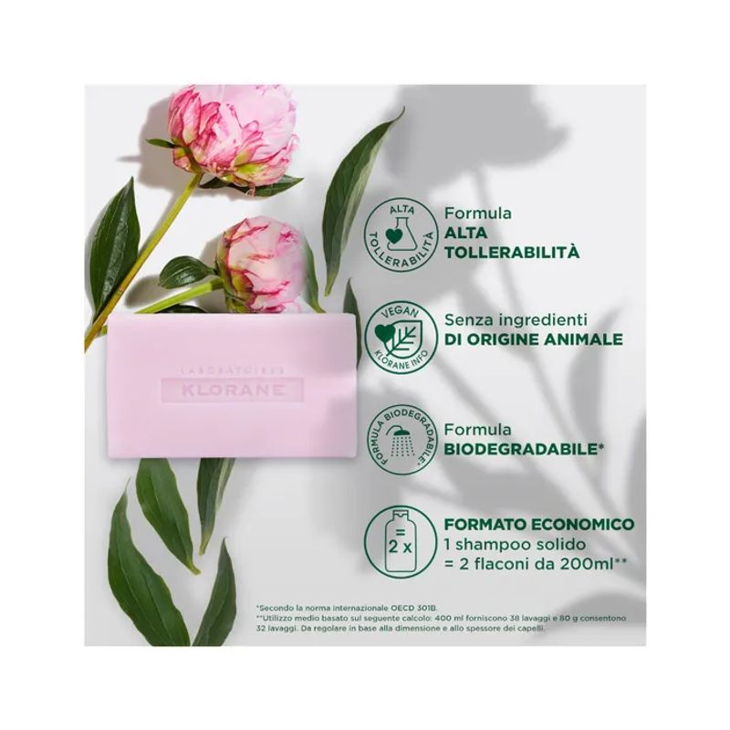 Klorane Shampoo Solido Lenitivo Peonia Bio 80g-2